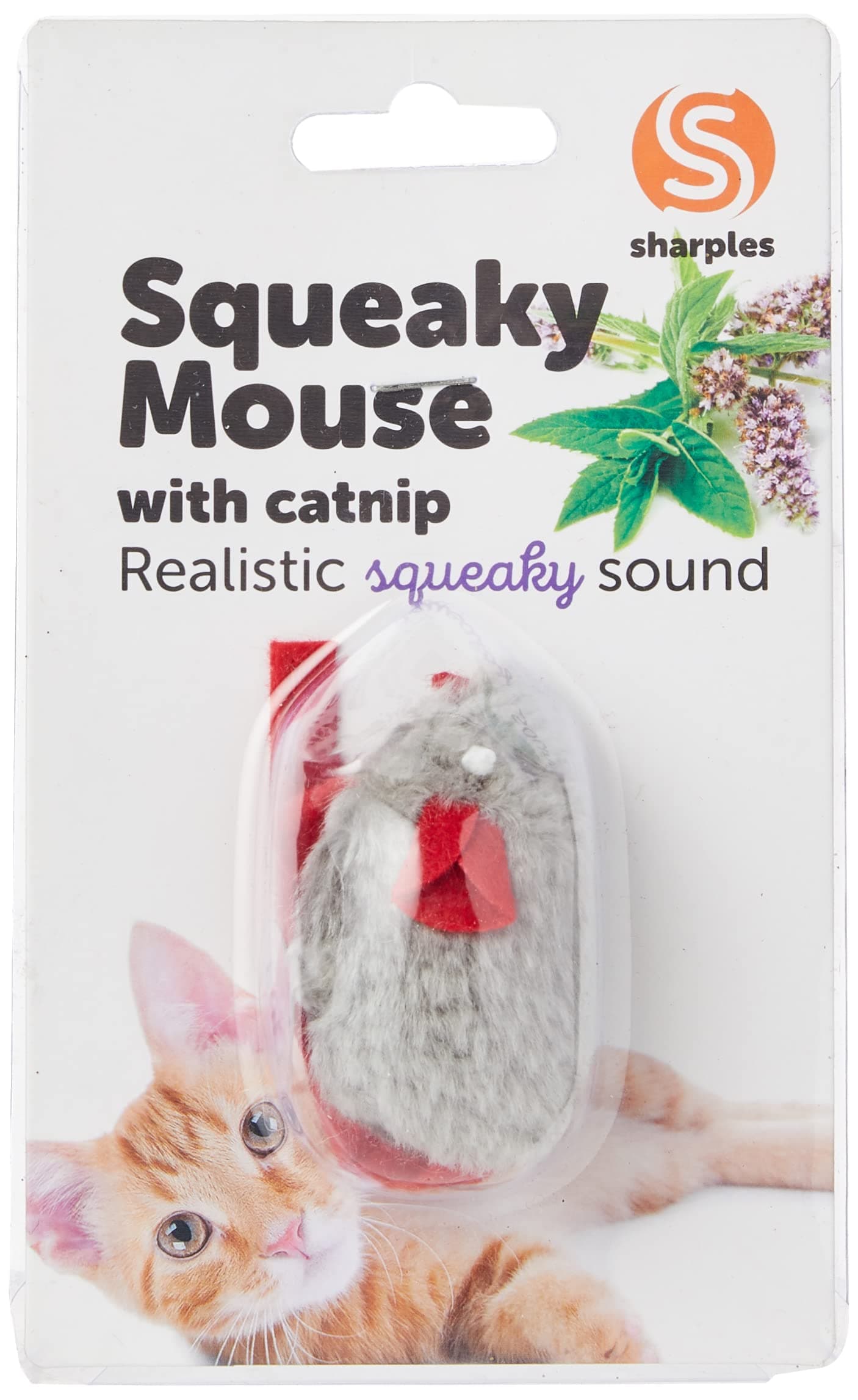 Sharples Mouse 'n' Squeak, Grey and Red