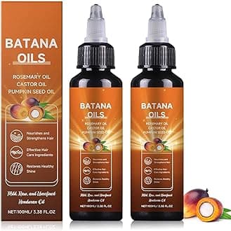 Batana Oil for Hair Growth, 4-in-1 Liquid Batana Oil, with Rosemary, Castor, Pumpkin Seed Oil, Nourishes, Organic Hair Oil for All Hair Types (2PCS)