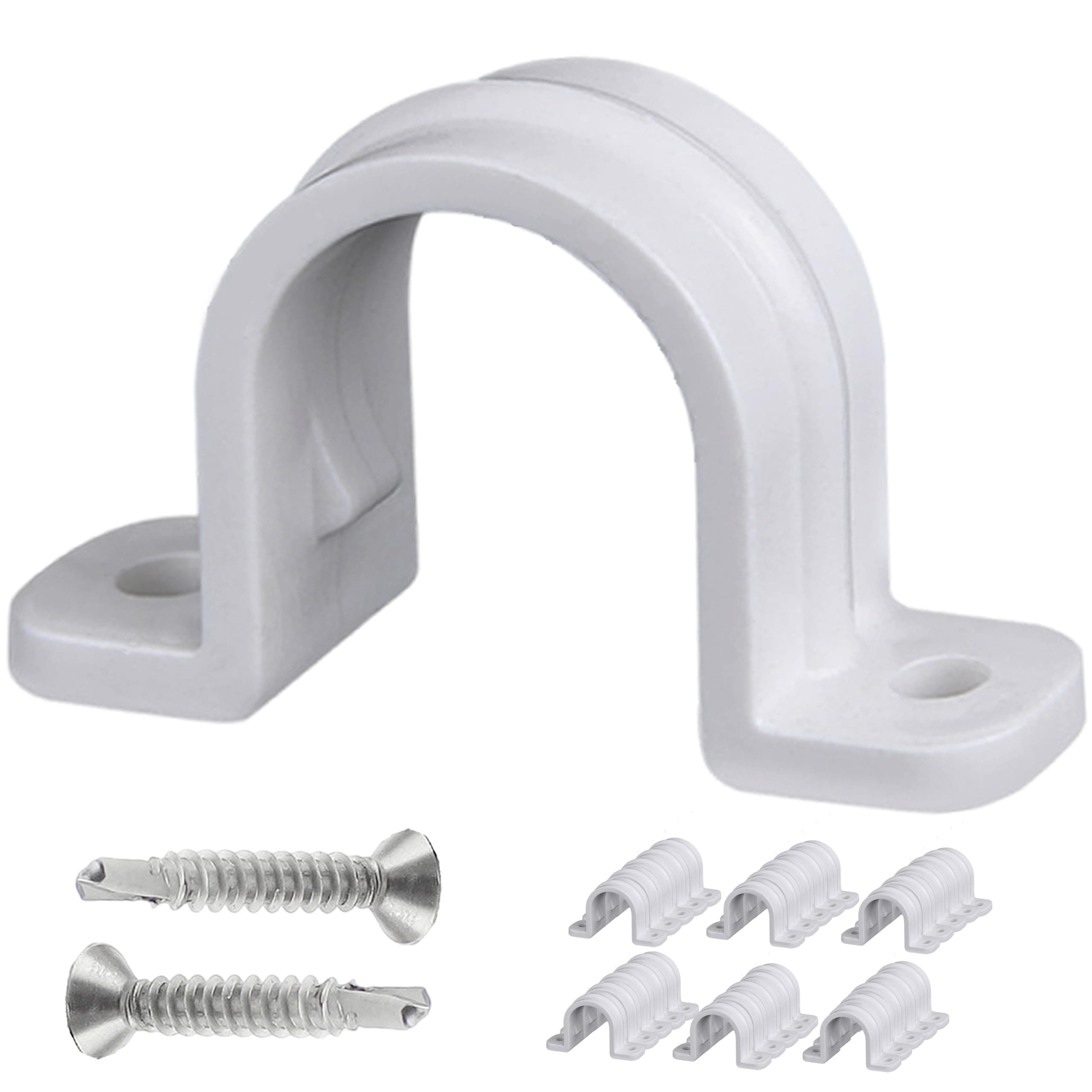 Plastic pipe clamps