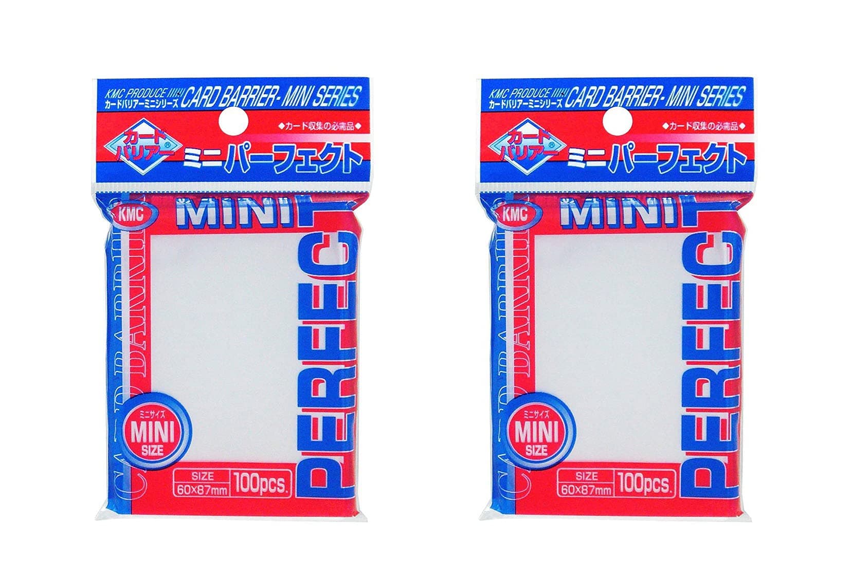 KMC Perfect Size Inner Sleeves €“ Mini Size 100 Sleeves Per Pack - 2 Packs