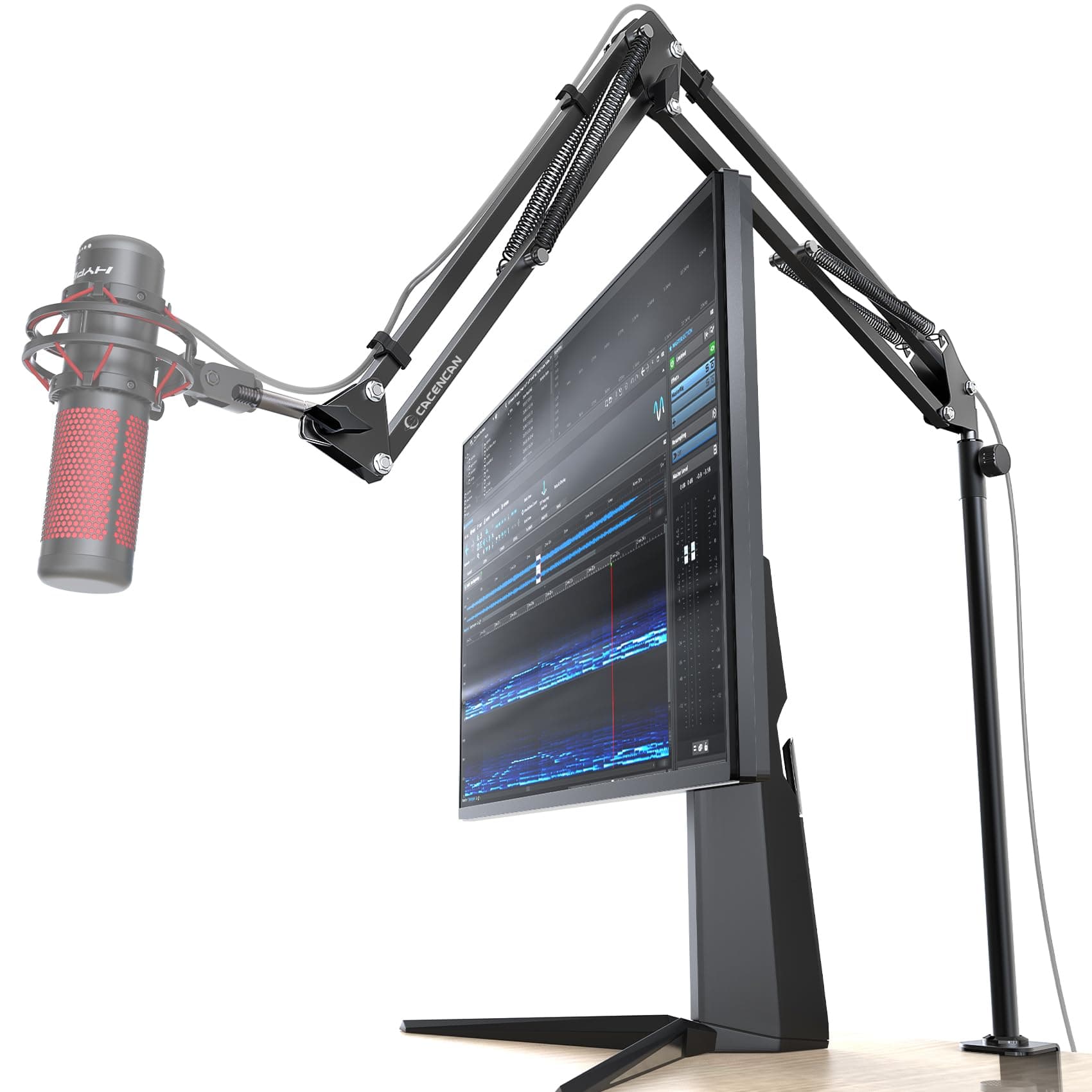 - Boom Arm, 360° Rotatable Microphone Stand with Desk Mount, Foldable Desk Mic Arm with 3/8'' to 5/8'' Screw Adapter, Microphone Arm for Live Streaming, Gaming, Podcasting