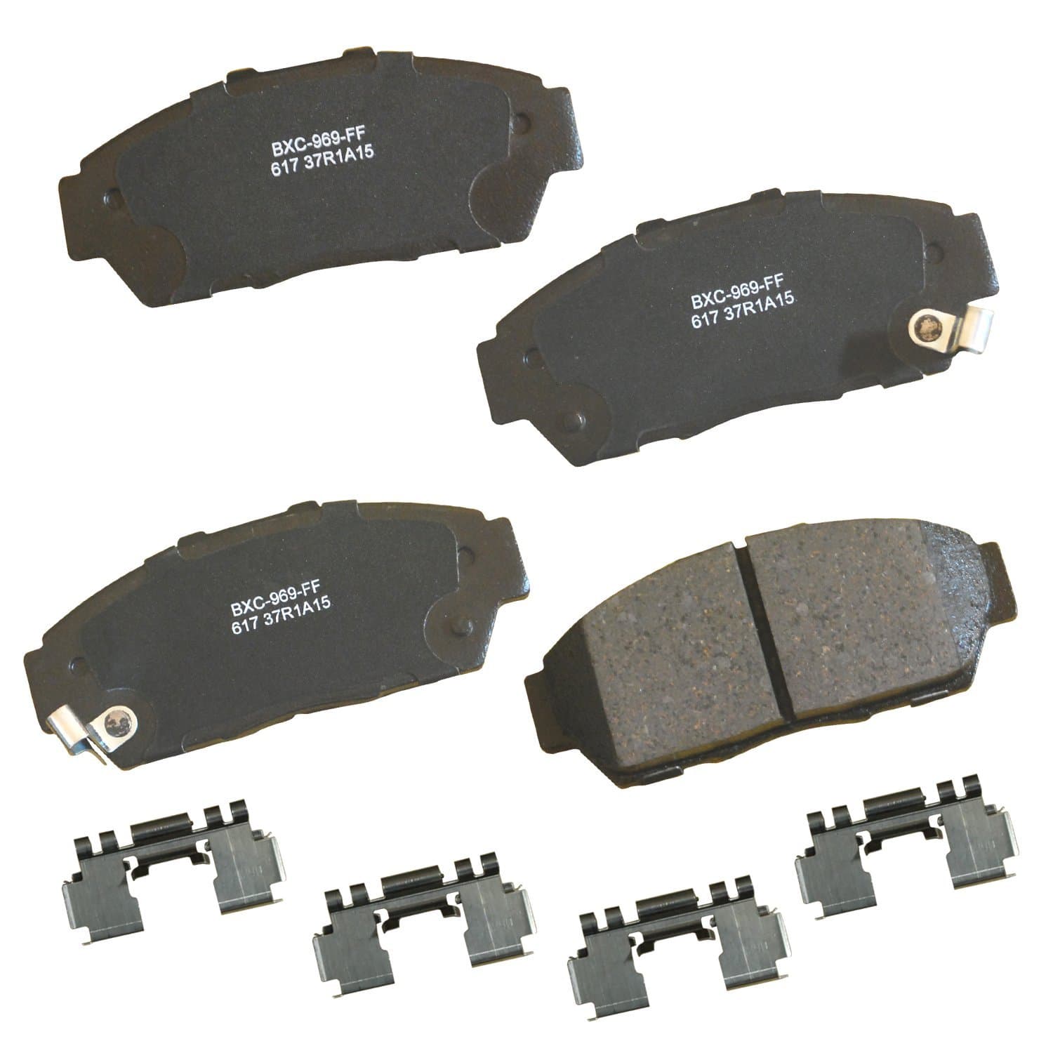 Bendix Premium SBC617 Ceramic Front Brake Pads for Acura Integra 2001-1994, Honda Civic 1995-1994, Civic del Sol 1997-1996