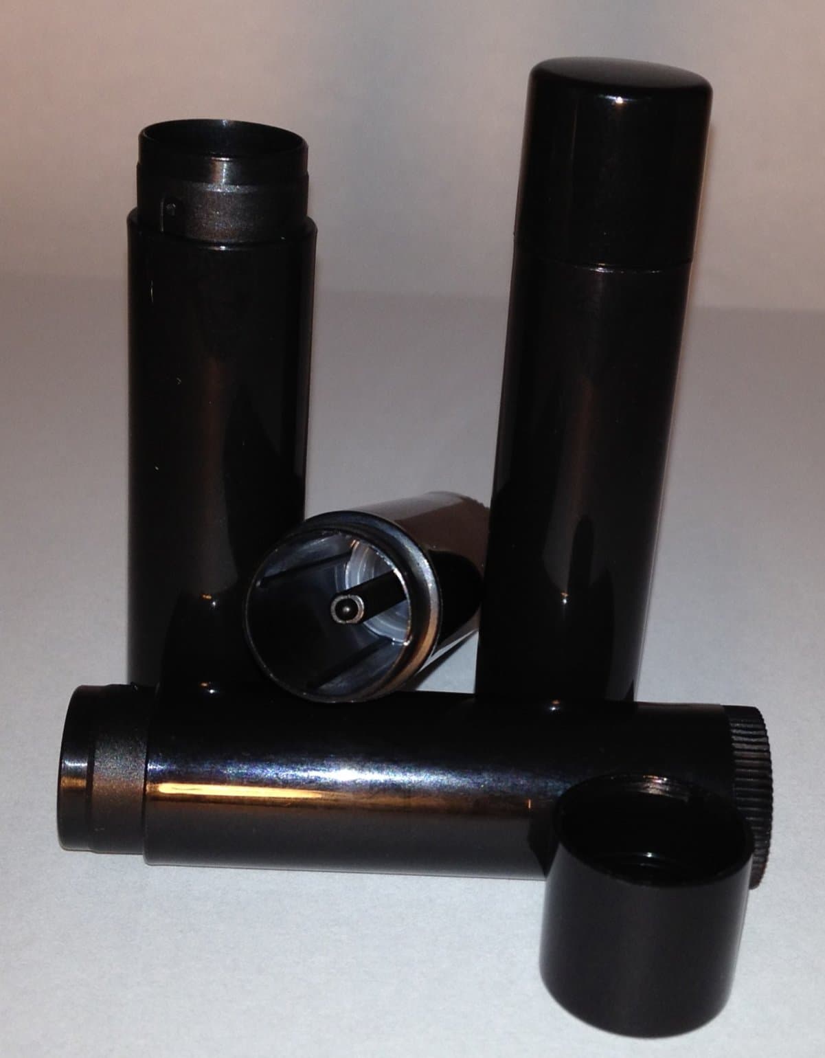 25 Empty Black Lip Balm Tubes