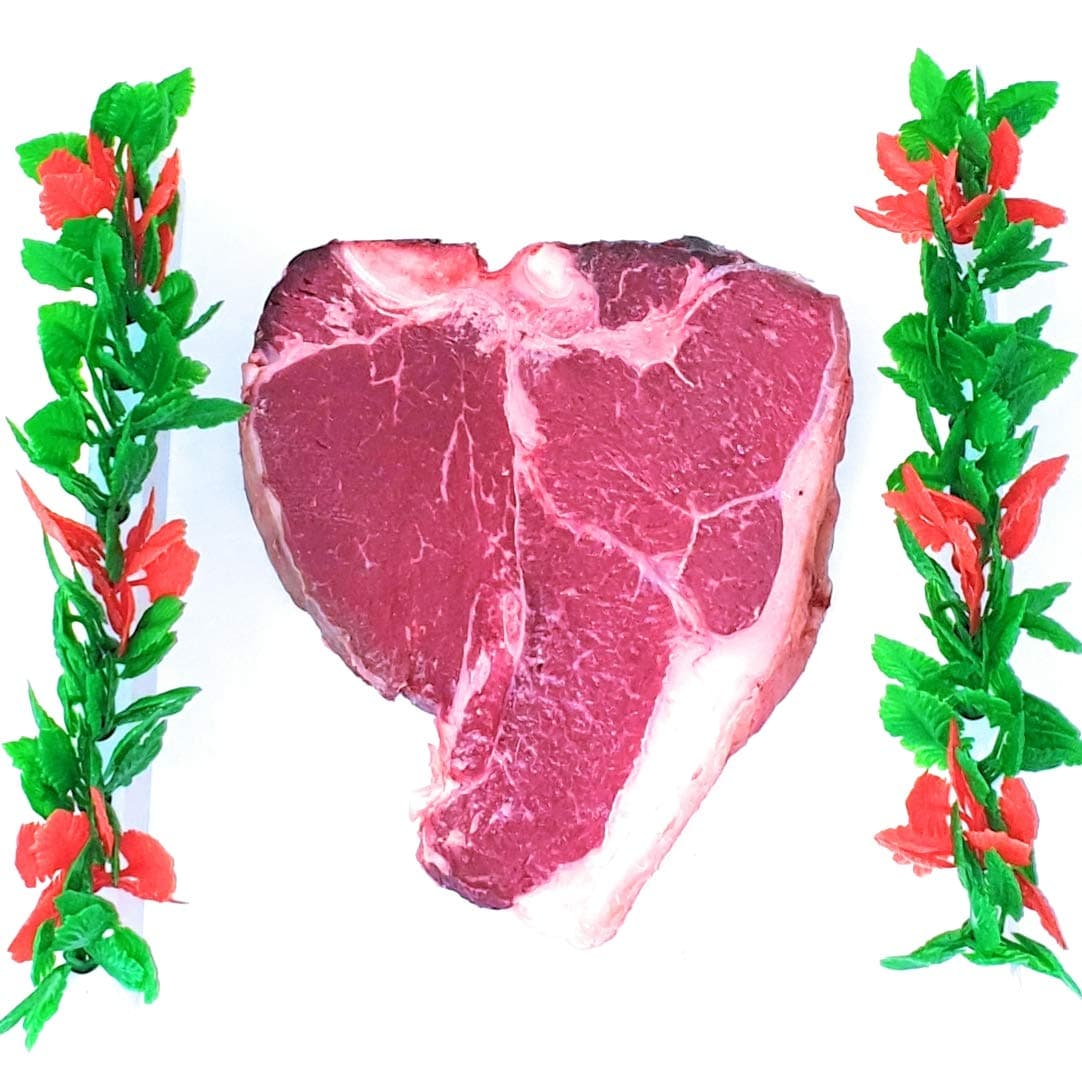 2 x Large 28 Day Dry Aged British T-Bone Steaks 16-20oz weight per Steak