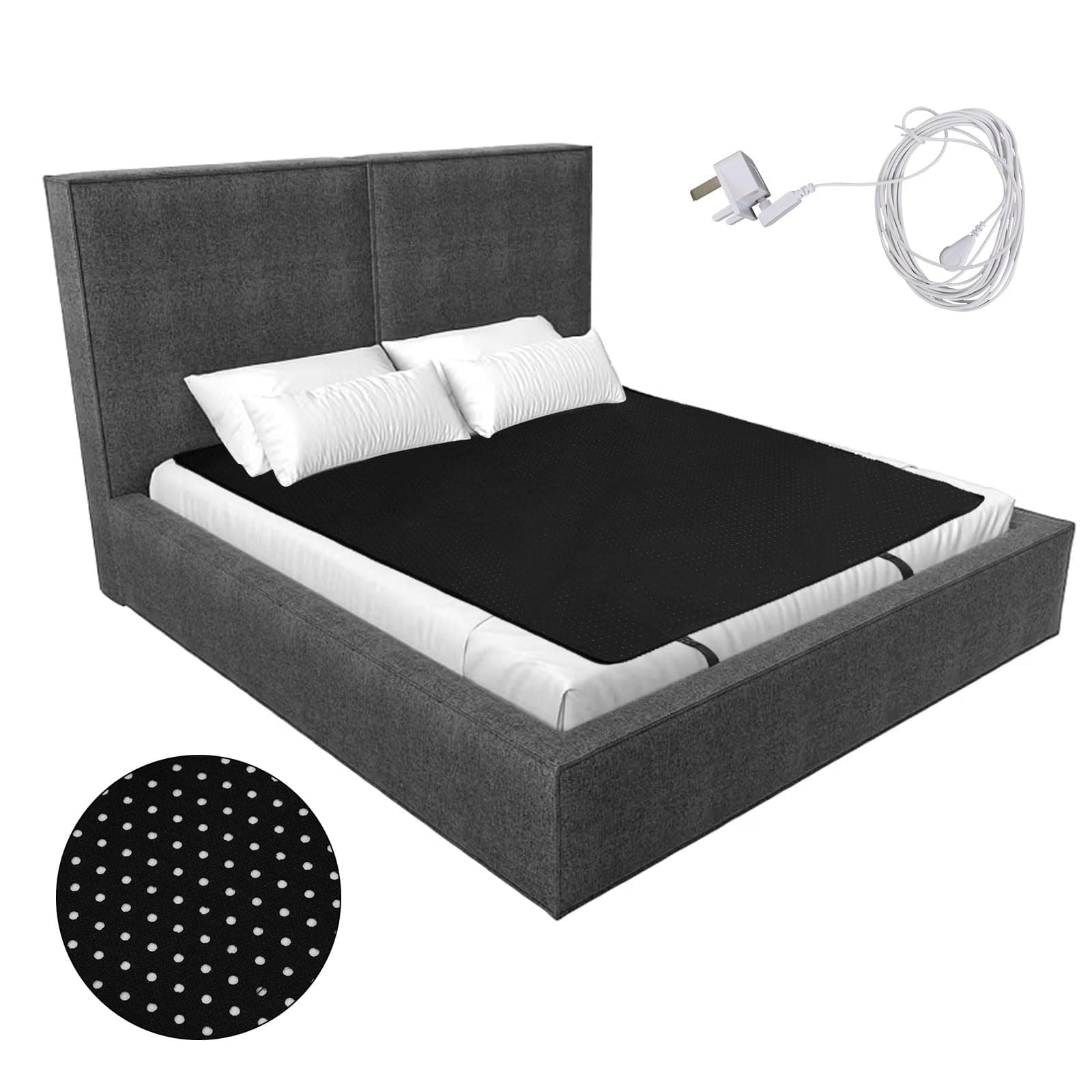 Earthing Mat UK, Grounding Mat, Grounding Mouse Pad for Bed, Feet, Yoga, Better Sleep (140 x 180 cm)