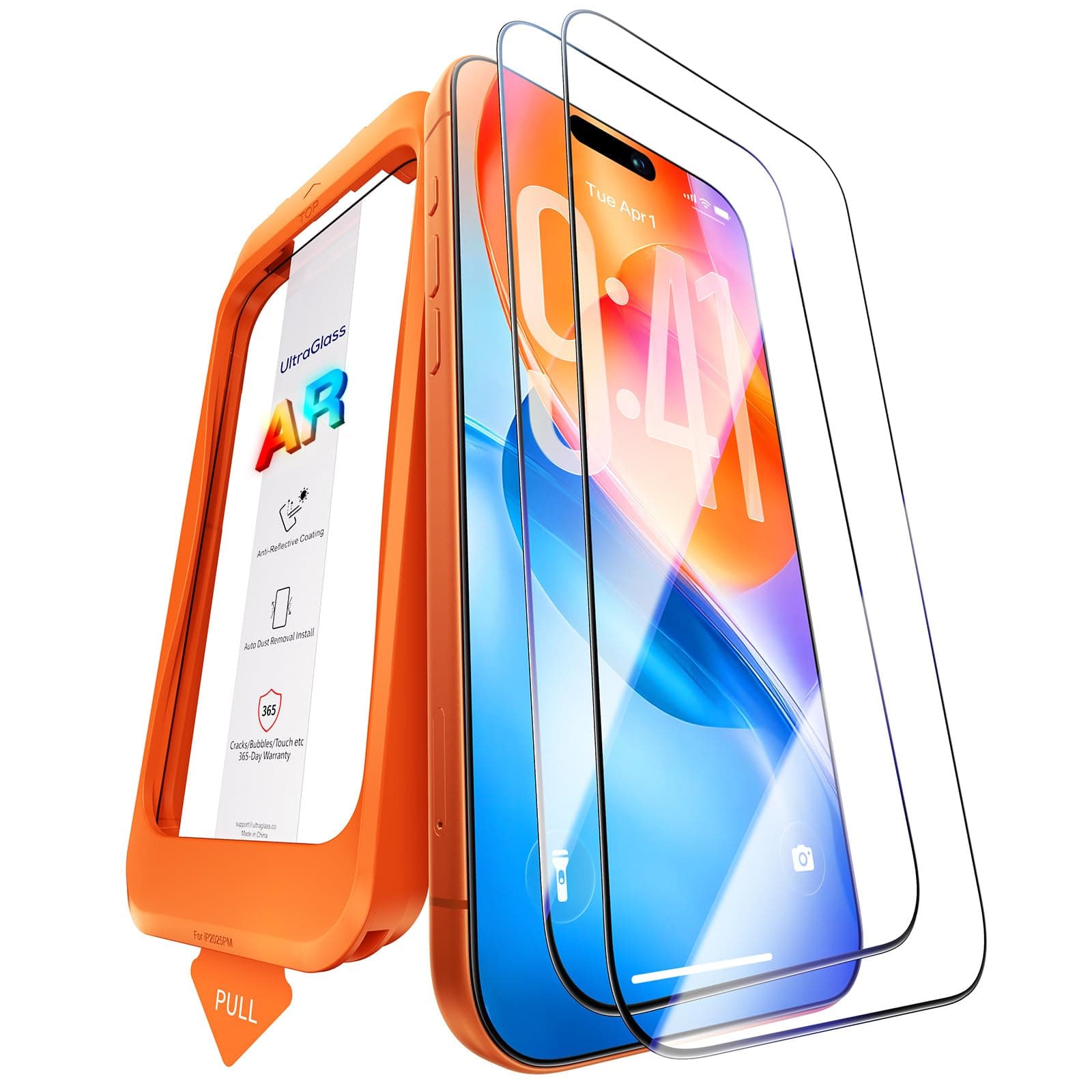 UltraGlass TOP 9H+ OptiArmor for iPhone 17 Pro Max Screen Protector [NO.1 Anti-Reflective & Military Grade Shatterproof] Anti Glare Screen Protector 17 Pro Max Tempered Glass 17 ProMax AR, 2 Pack