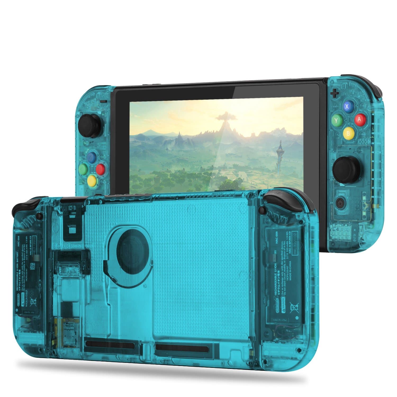 Replacement Housing Shell Case Set for Nintendo Switch Right Left Joy-Con Controller and Switch Console DIY replacement kit for your Switch without Electronics (Set-Ice Blue)