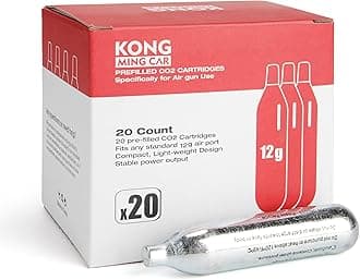 8 Gram / 12 Gram CO2 Cartridges, Non-Threaded,High-Grade CO2 Cylinder CO2 Cartridges for Paintball Guns,Pellet Guns, BB Guns and Airsoft Guns