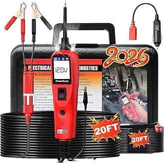 Autel PowerScan PS100 Power Circuit Probe Tester Kit, 12V 24V Electrical Circuit System Diagnostic Tool, Automotive Circuit Tester, Read AC/DC Current Resistance, Built-in Circuit Breaker, 20ft Cord