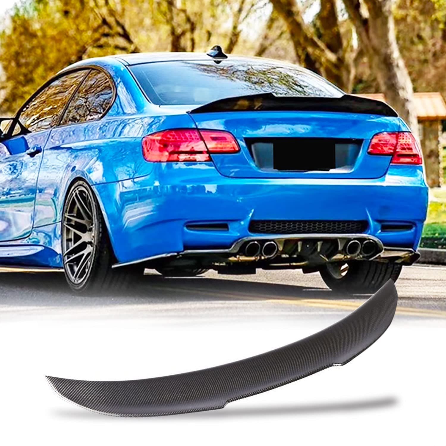 MCARCAR KIT Real Carbon Fiber E92 Spoiler Compatible with 2006-2013 BMW 3 Series E92 Coupe & M3 Coupe
