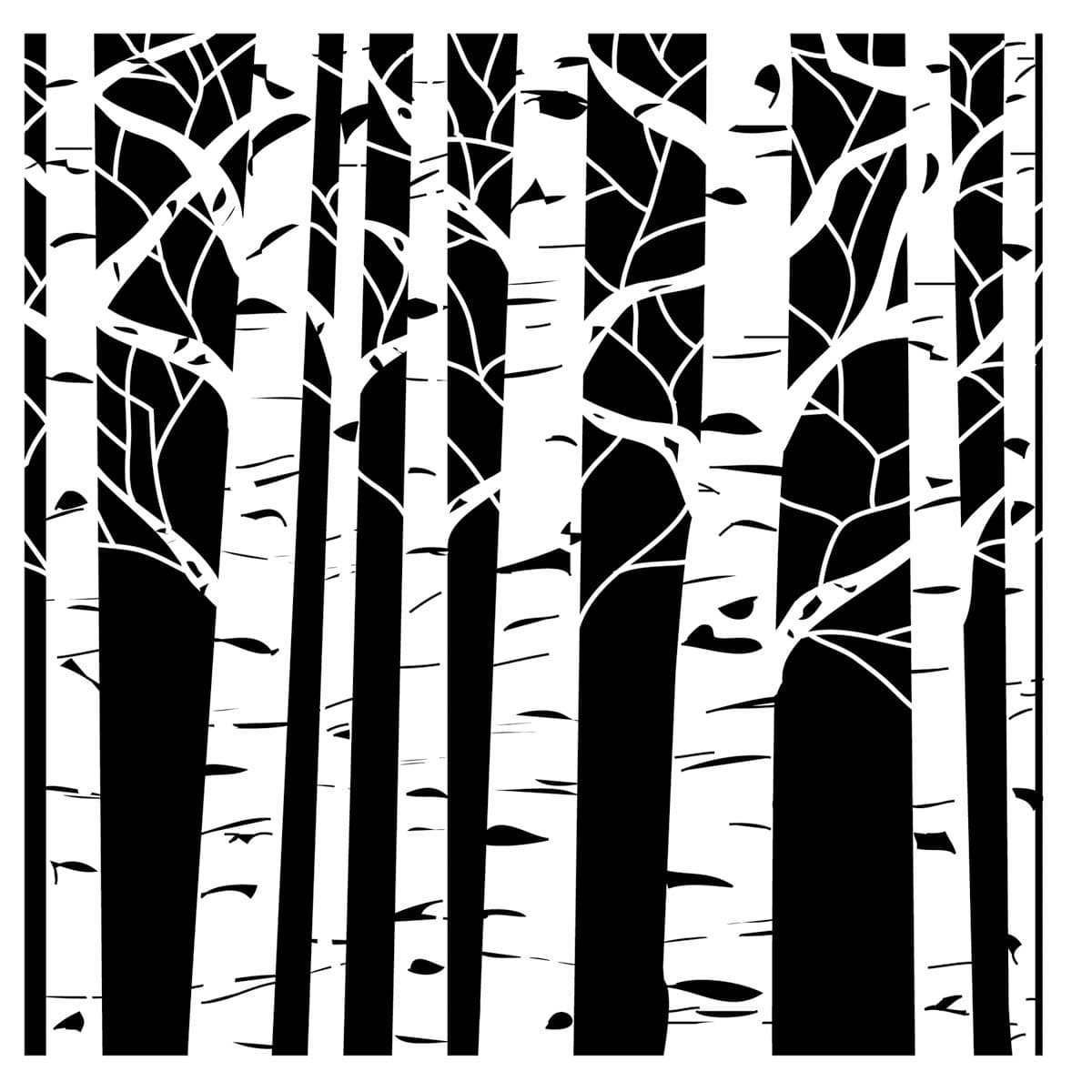 Crafters Workshop Crafter's Workshop Template, 12 by 12-Inch, Aspen Trees