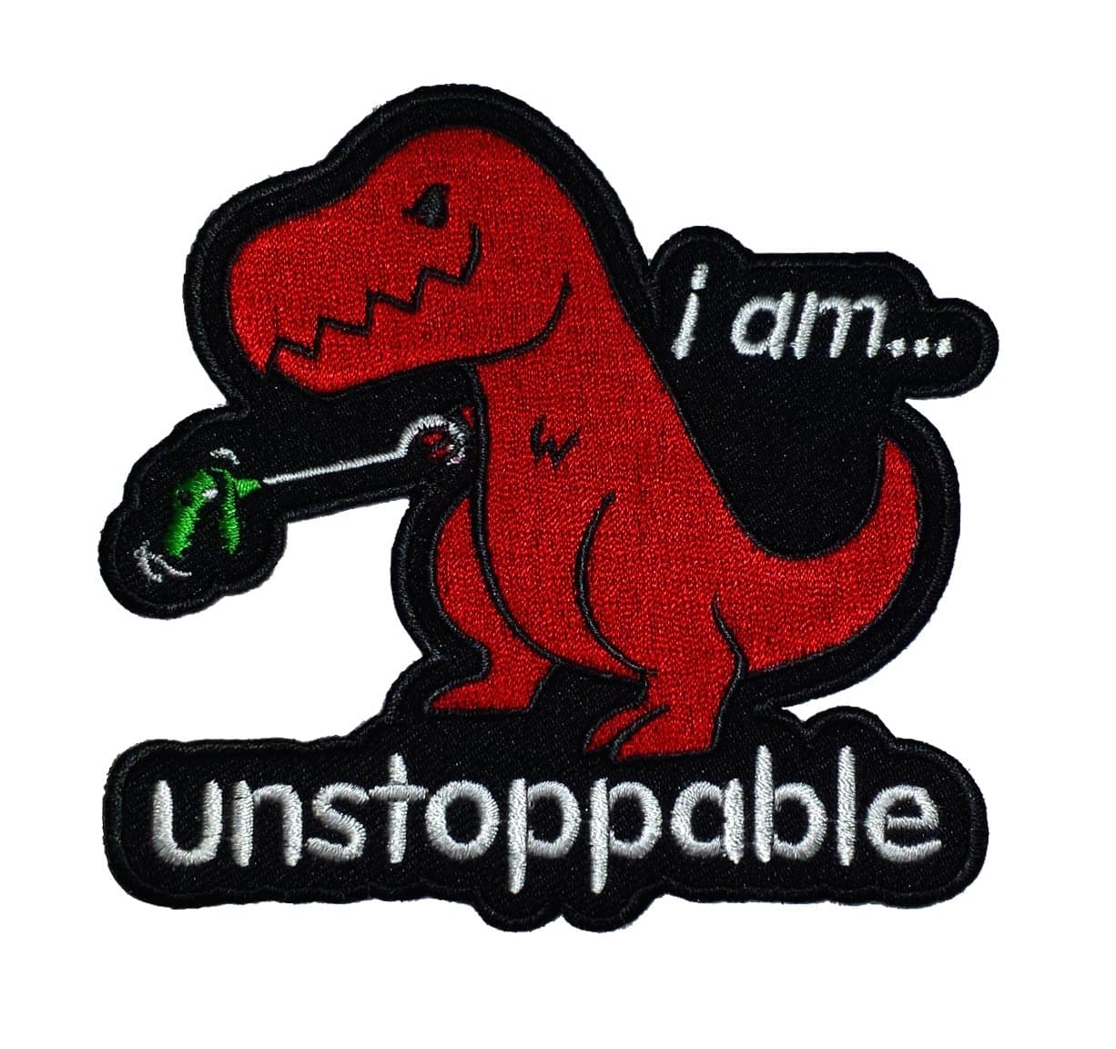 GenericJINCHENG T-Rex Dinosaur I Am. Unstoppable Iron-On Patch