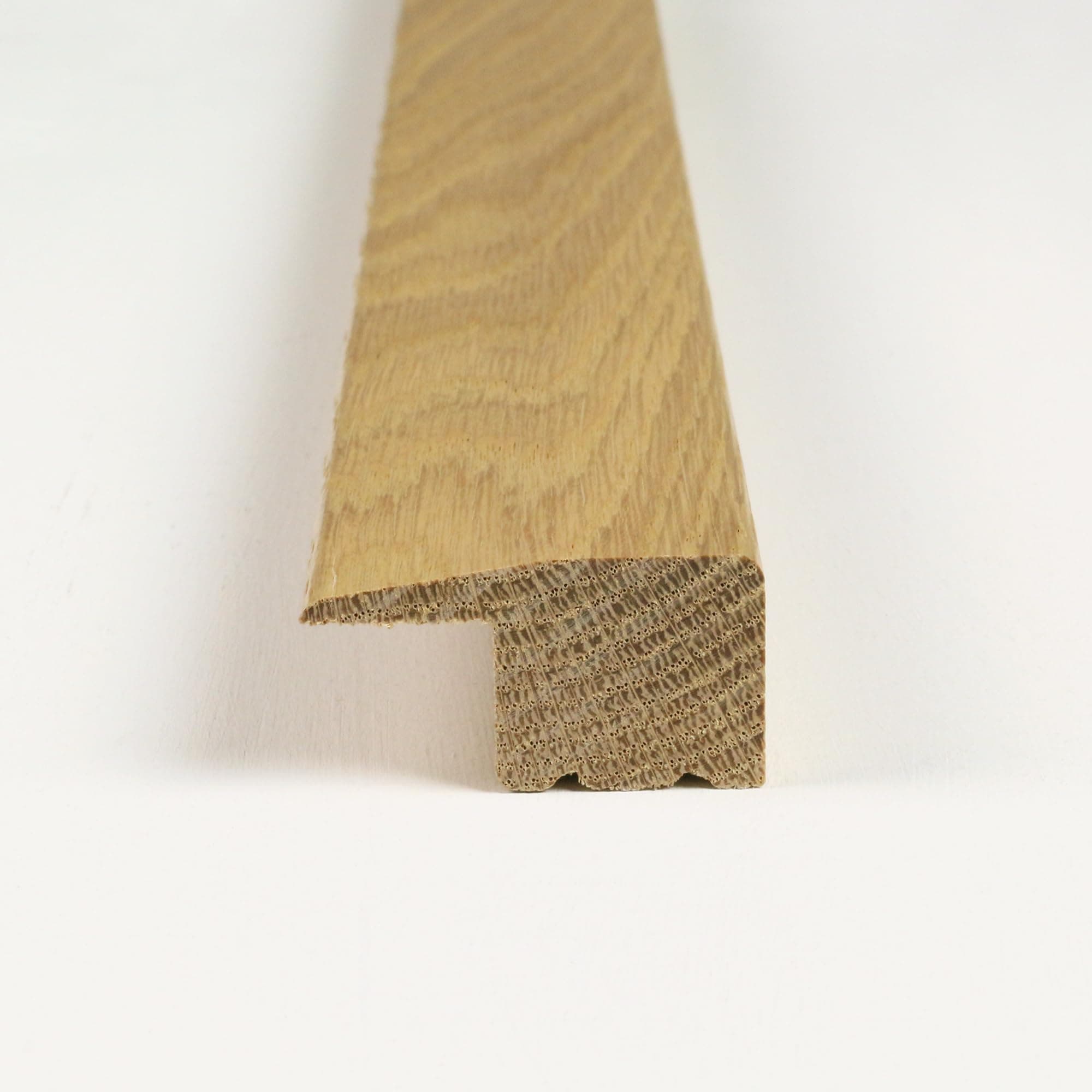 Solid Oak 15mm L Section End Cap Wood Floor Moulding 900mm Trim Pre Finished