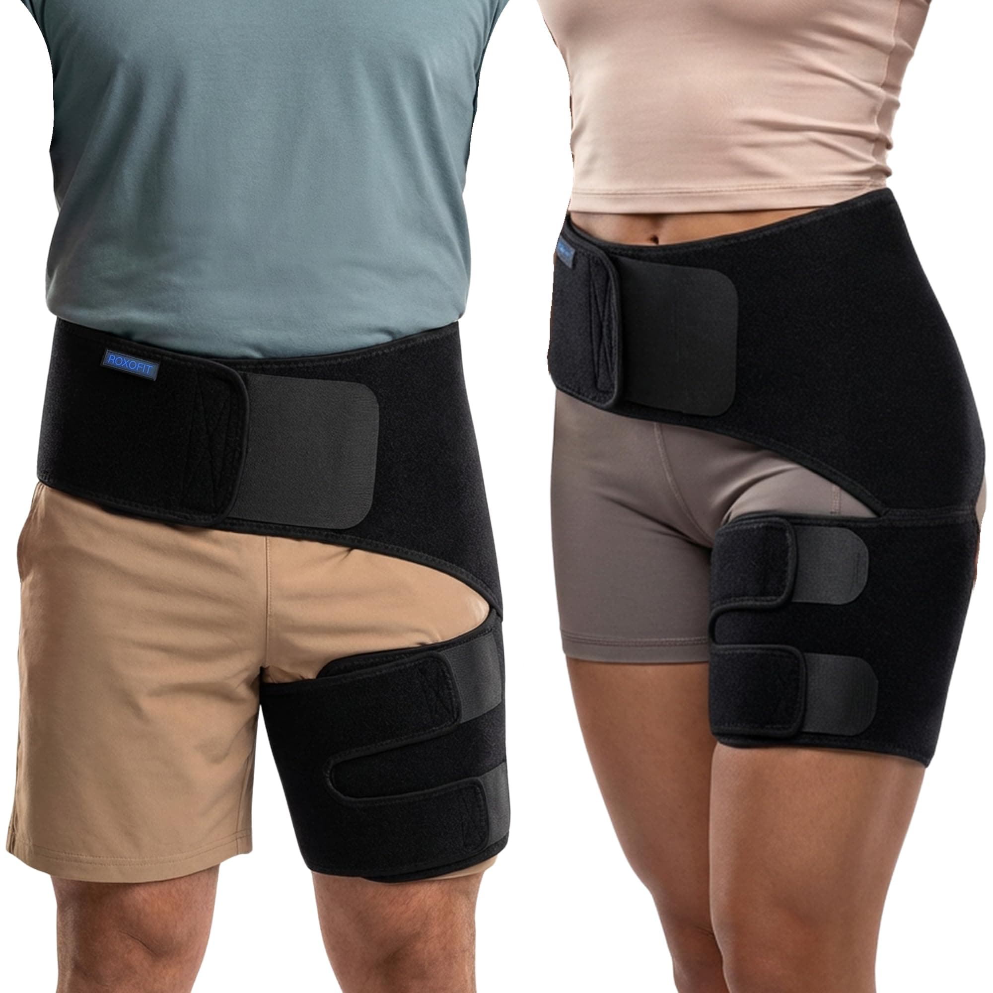 Hip Brace for Women, Men - Sciatica Brace - Groin Pull Compression Wrap - Sciatica Pain Relief Devices, Hip Brace for Sciatica Pain Relief Brace, Sciatic Relief Devices, Sciatic Nerve Pain Relief, Thigh Compression Sleeve, SI Belt, Hamstring Compression Sleeve, SI Joint Belt for Women, Bursitis Hip Pain Relief Devices