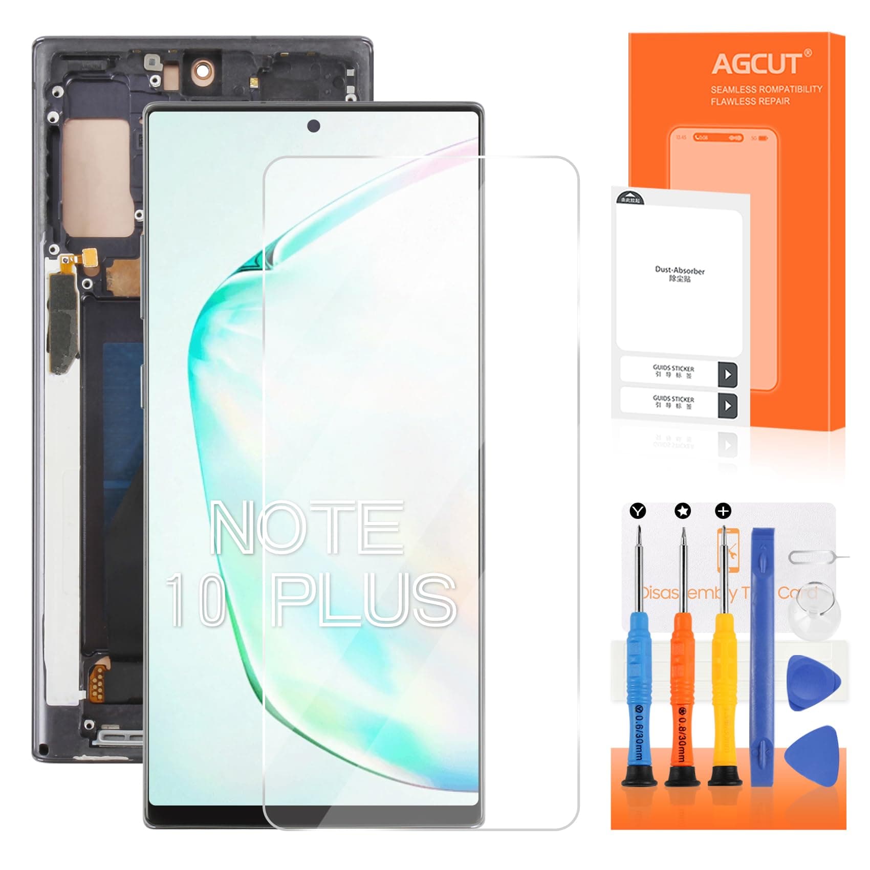 INCELL for Samsung Galaxy Note 10 Plus Screen Replacement for Samsung Note 10 Plus LCD Display SM-N975F SM-N975U LCD Digitizer Touch Assembly with Frame(No Fingerprint) (Black)