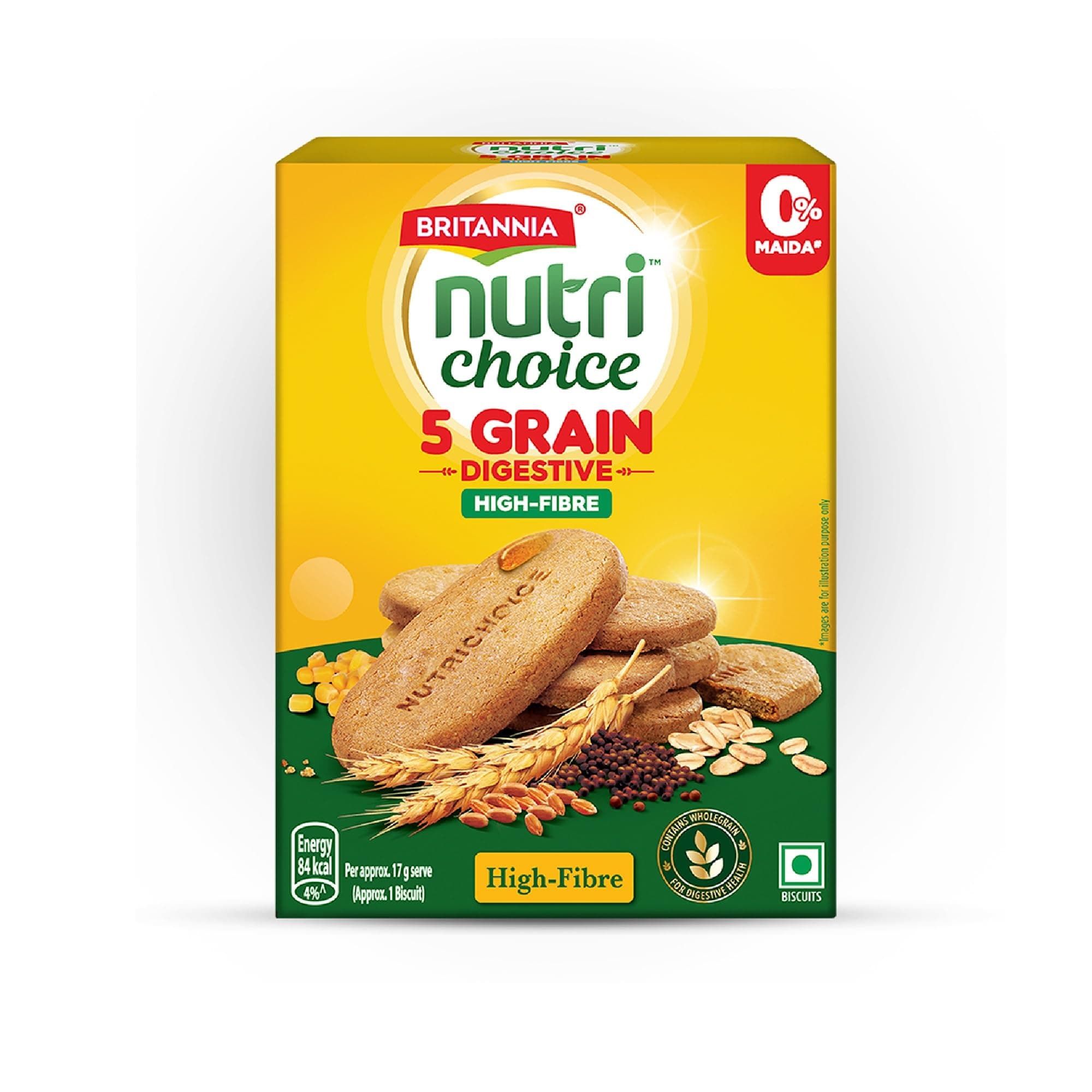 5 Grain Digestive High Fibre Multigrain Biscuits, 200g