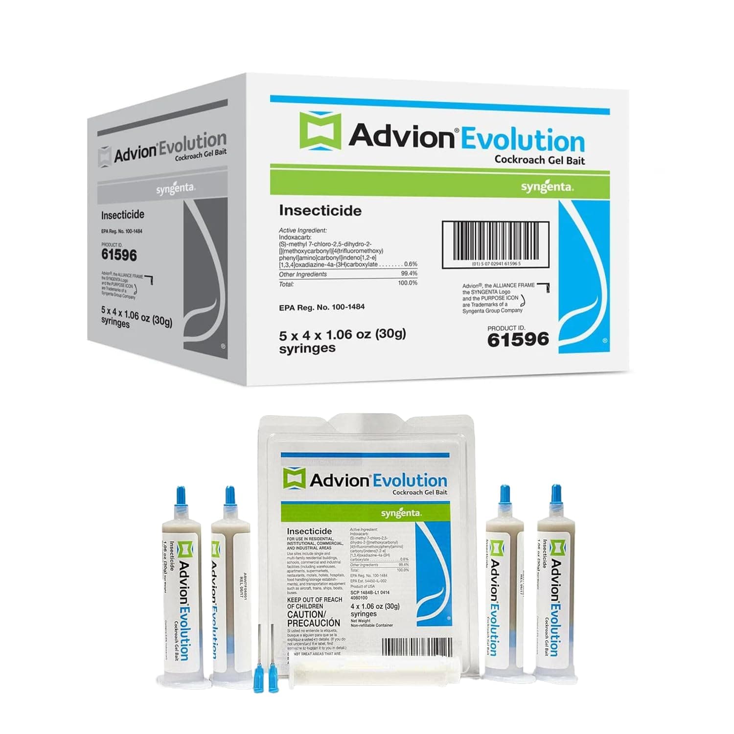 Advion Evolution Cockroach Gel Bait-20-30 Gram Tubes, Gel Colour May Vary. (case of 5)