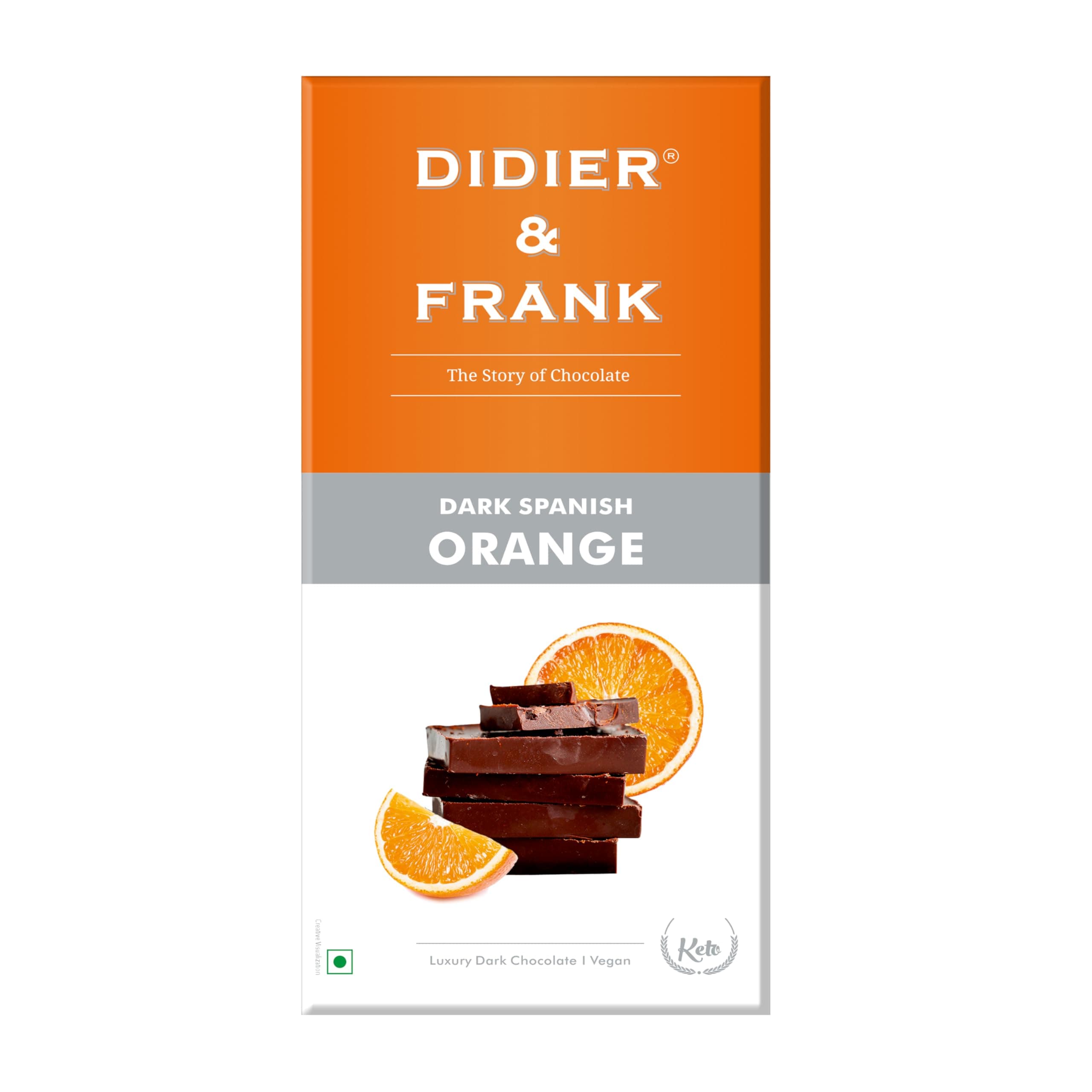 Didier & Frank Spanish Orange Dark Chocolate, 80g (Keto)
