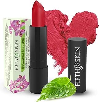 Fifth & Skin BOTANICAL Lipstick (BERRY RED) | Made in USA | Vegan | Natural | Organic | Cruelty Free | Paraben Free | NO Lead | Moisturizing Color that's Good for your Lips!