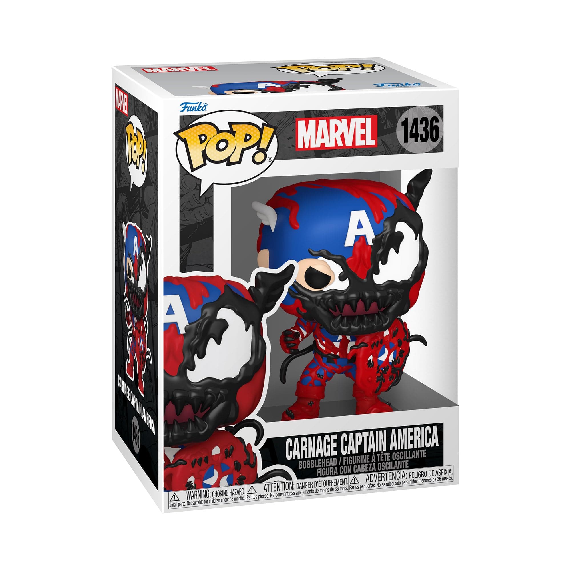 POP Marvel: Carnageized - Captain America - Marvel Comics - Collectable Vinyl Figure - Gift Idea - Official Merchandise - for Kids & Adults - Comic Books Fans - Model Figure for Collectors