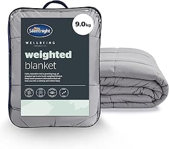 Silentnight Wellbeing Weighted Blanket – Heavy 9kg Weighted Anxiety Gravity Blanket for Sensory Anxiety Therapy Insomnia Stress Relief – King Size - 150 x 200cm