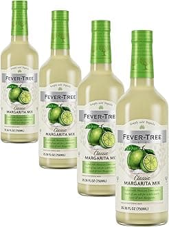 Margarita Mix - Premium Quality Mixer - Cocktails & Mocktails - Craft & Batch Drink Mix – Naturally Sourced Ingredients - Non Alcoholic - 25.4 Fl Oz Glass Bottle (Pack of 4)