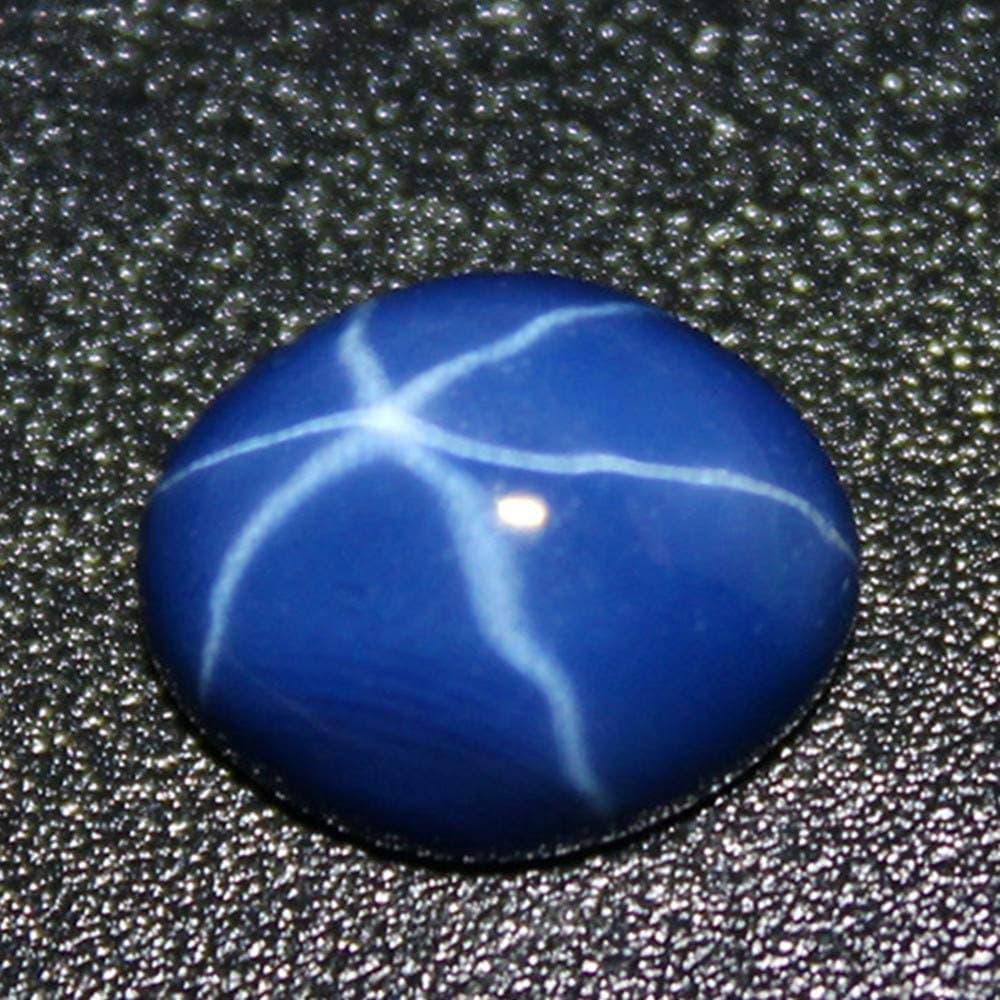 Star Sapphire Oval Cabochon Smooth Polished Surface Egg Shape Star Sapphire Cabochon Flat Back Multiple Sizes to Choose C03M