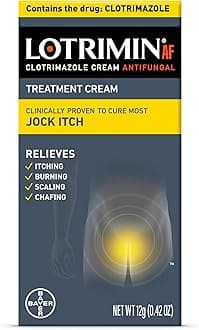 Lotrimin AF Jock Itch Antifungal, Jock Itch, and Athlete's Foot Cream, 0.42 Ounce (Pack of 1) (Packaging May Vary)