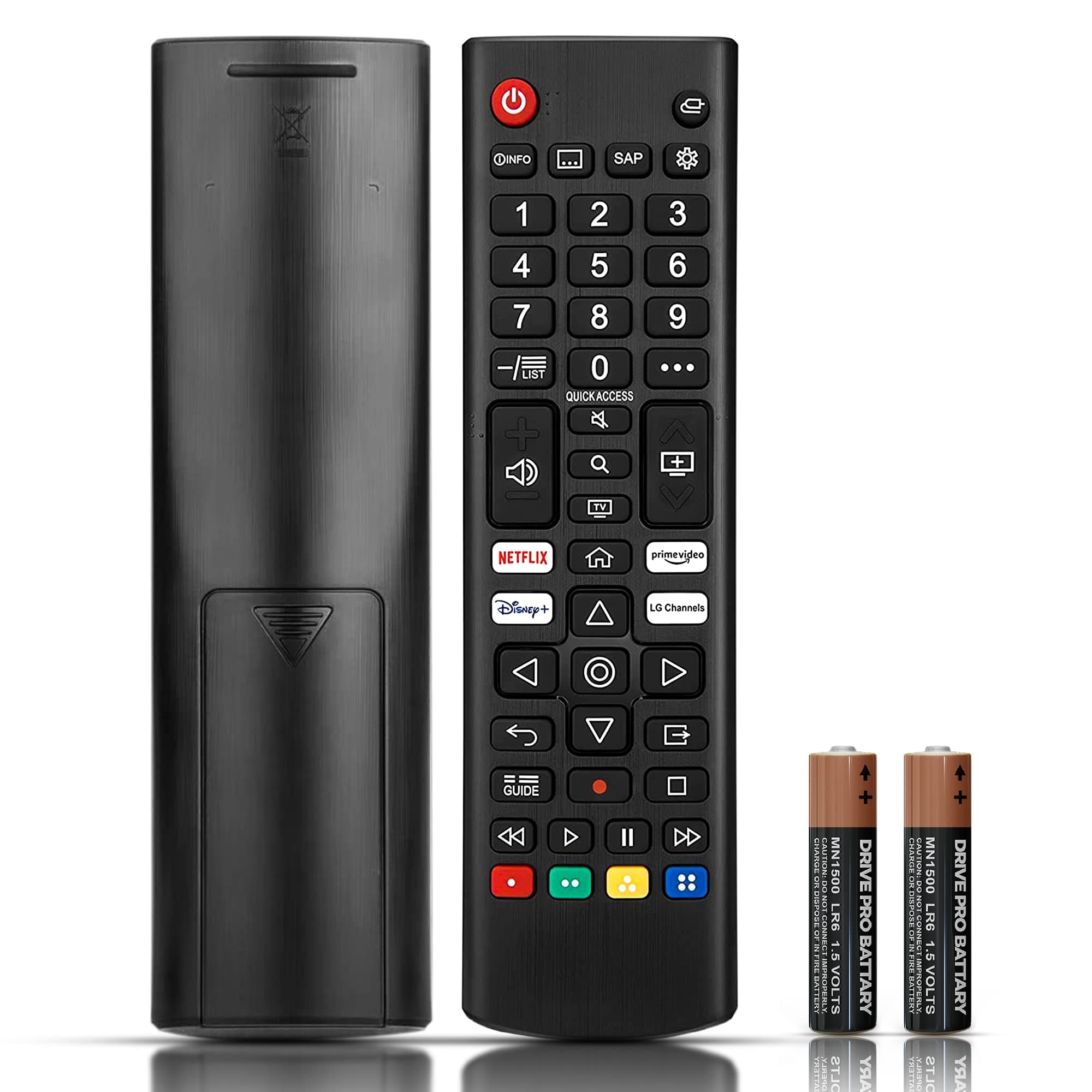LG TV Remote Control Replacement | 2 AAA Batteries Included - L G Smart TV Remote for All LG LCD LED HDTV UHD 3D 4K Models | AKB75095308 AKB75095307 AKB7415324 Remote Control for L G Smart TVs Remte