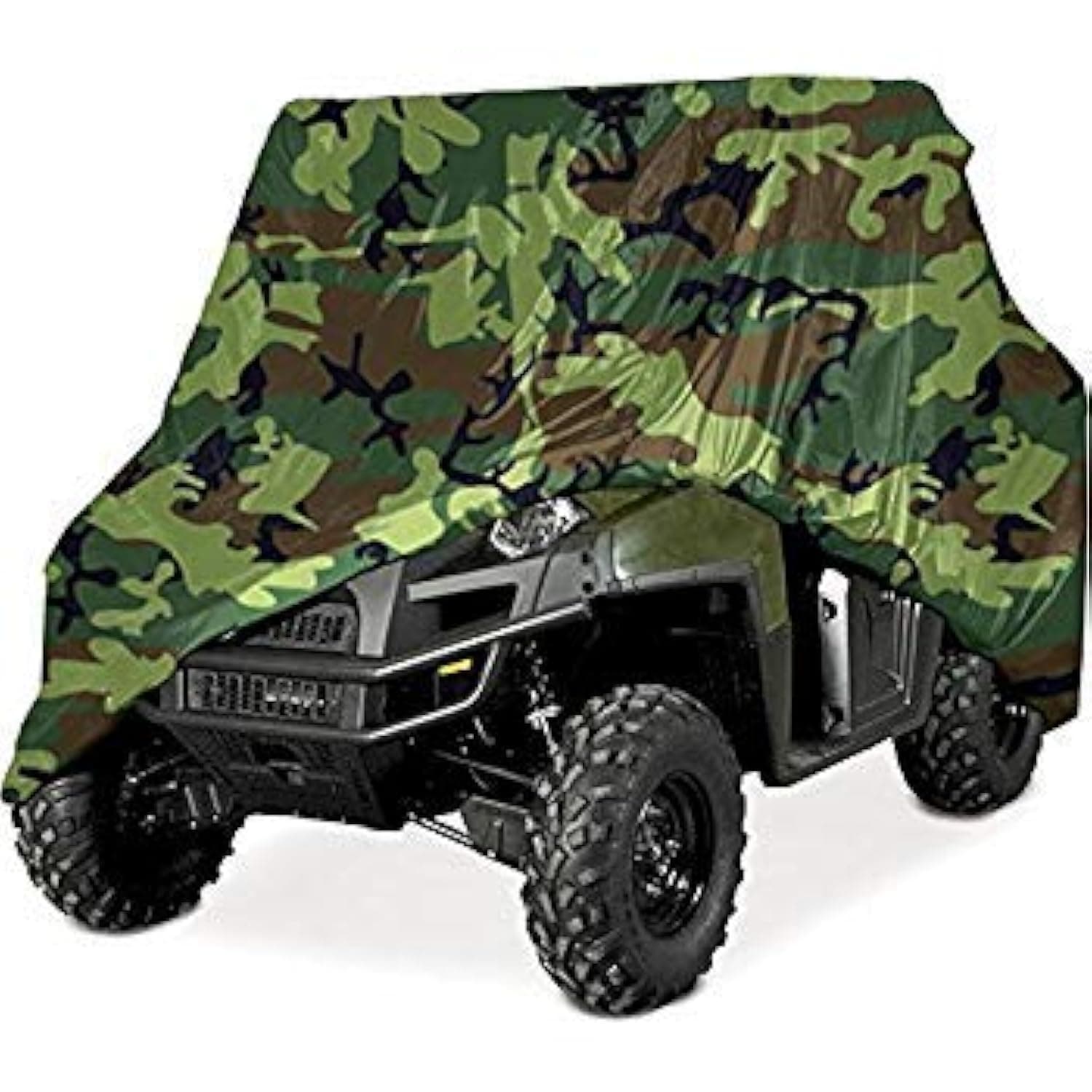 UTV HEAVY DUTY 420 DENIER CAMO WATERPROOF UTV SIDE BY SIDE COVER - FITS UP TO 124'L - RHINO RANGER MULE GATOR PROWLER RAZOR RECON RZR VIKING WOLVERINE WILDCAT (2 YEAR WARRANTY)