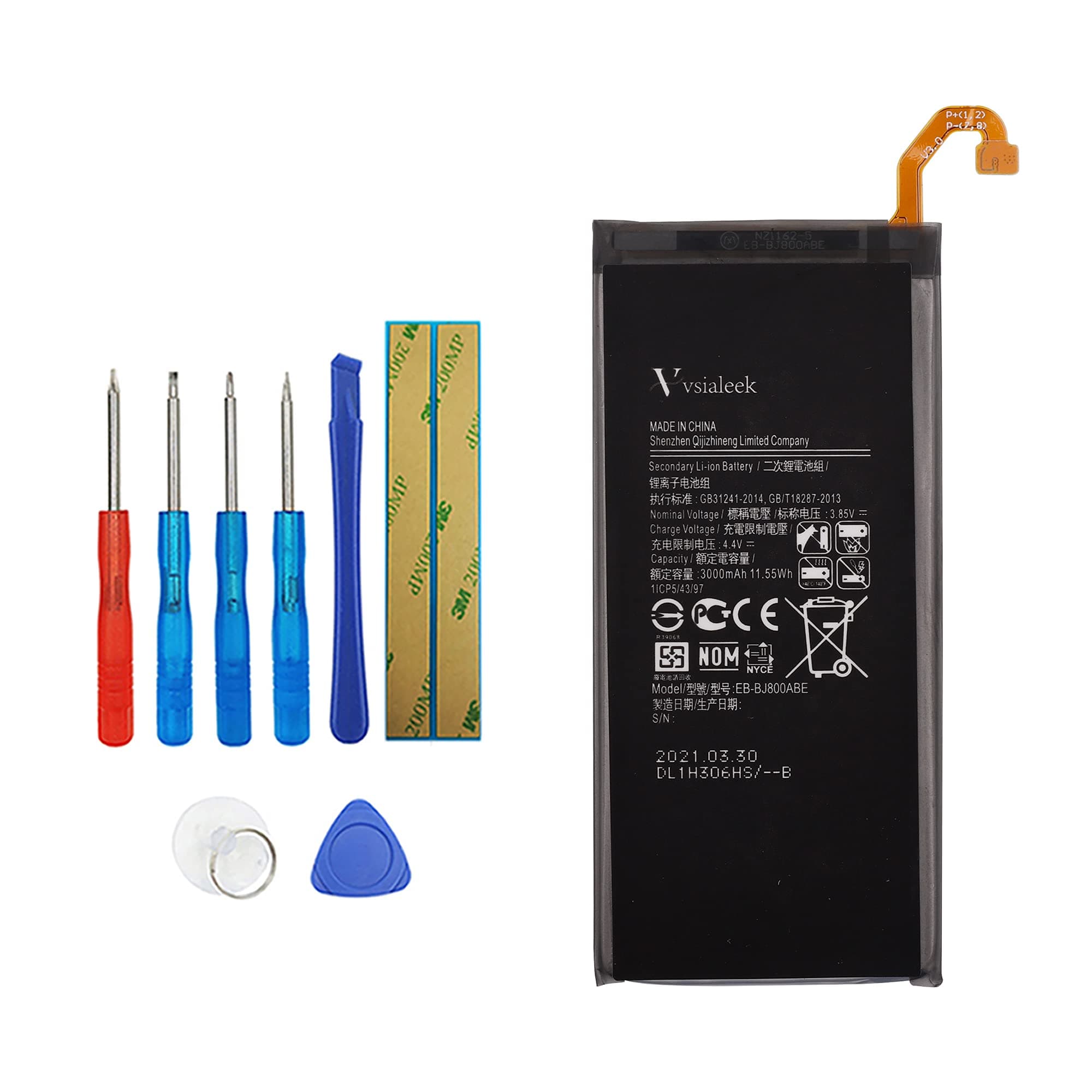 EB-BJ800ABE Replacement Battery Compatible with Samsung Galaxy A6 2018 A600F J6 2018 SM-J600F with Toolkit