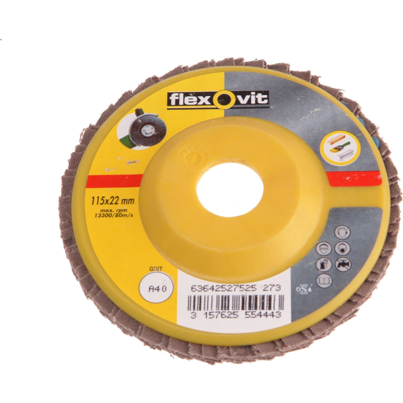 Advanced Flexovit 115mm Flap Disc 80G [Pack of 1] --