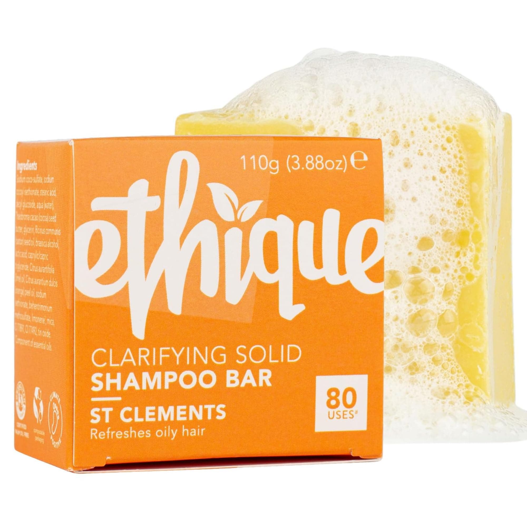 Ethique Eco-Friendly Solid Shampoo Bar, St Clements 3.88 oz
