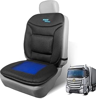 Sojoy Truck Seat Cushion with Firm Lumbar Support,Gel Seat Cushion with Upper Lower Back Support Pillow for Office,Car,Truck, Pain Relief Coccyx Seat Cushion