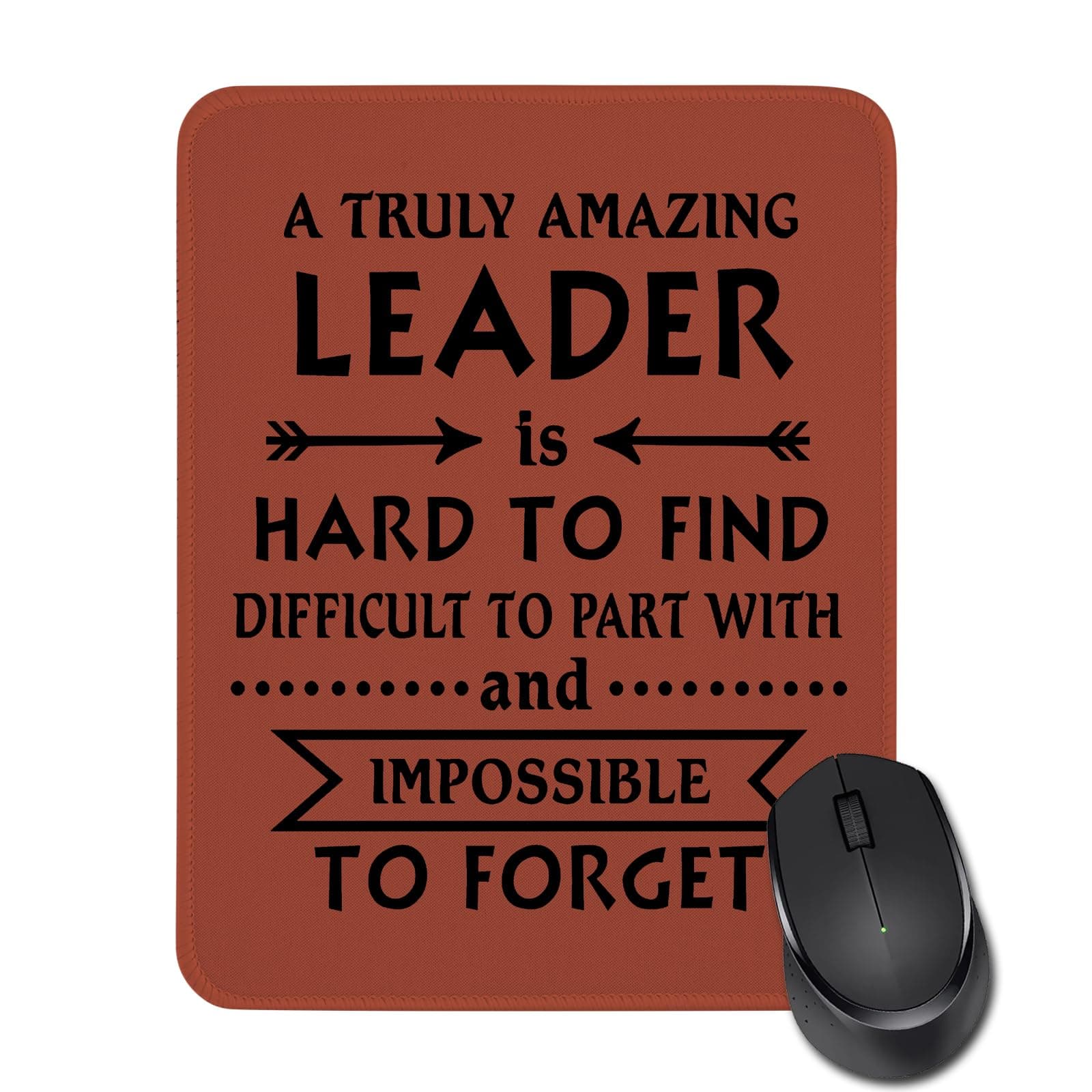 Inspirational Boss Appreciation Mouse Pad for Mentor Leader Rectangle Mouse Pads for Retirement Gifts New Job Coworker Inspirational Gifts for Women Men (A Truly Amazing Leader Brown)