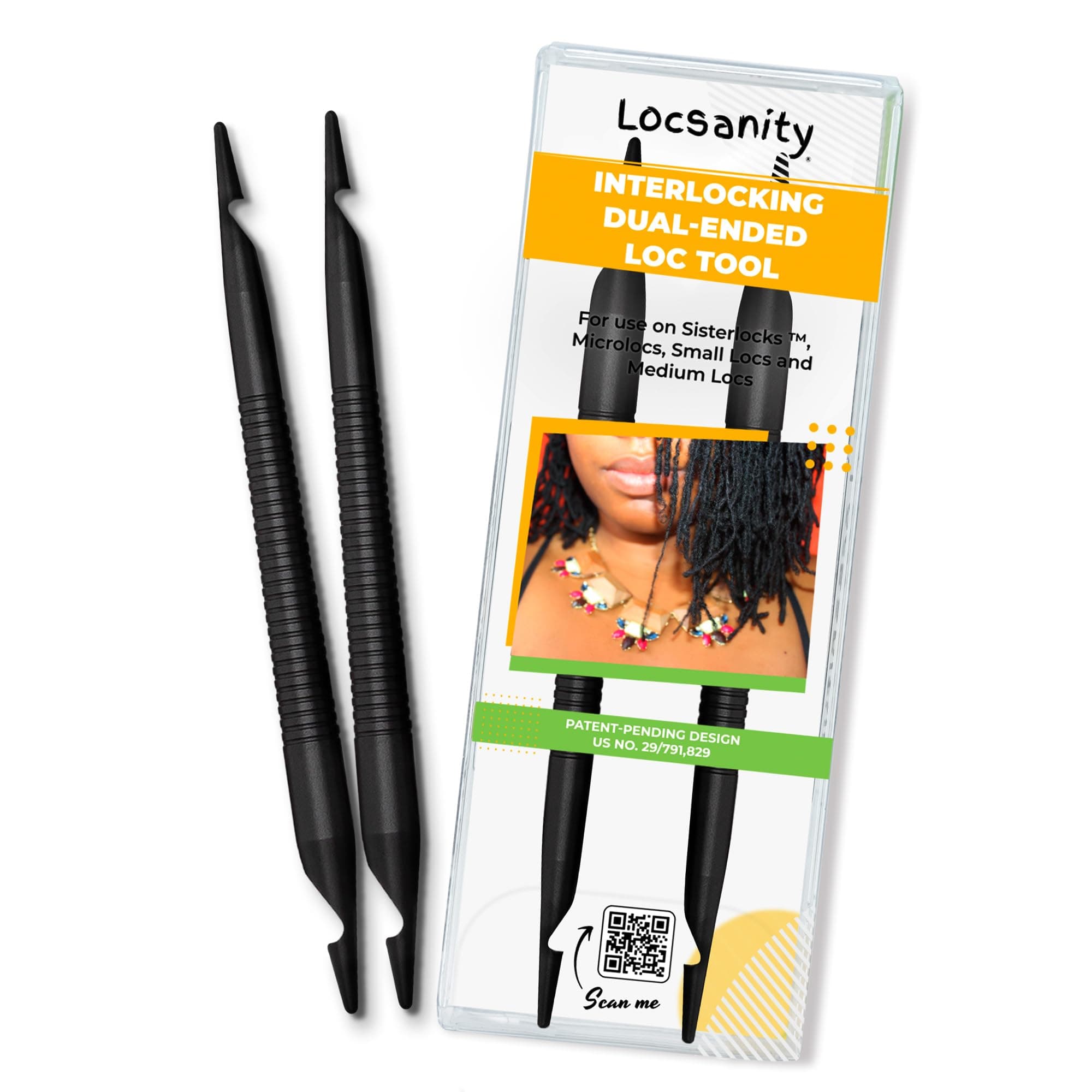 Locsanity Dreadlock Tool Sisterlocks™, Microlocks, Small Locs and Medium Locs Redesigned Metal (Double Pack)