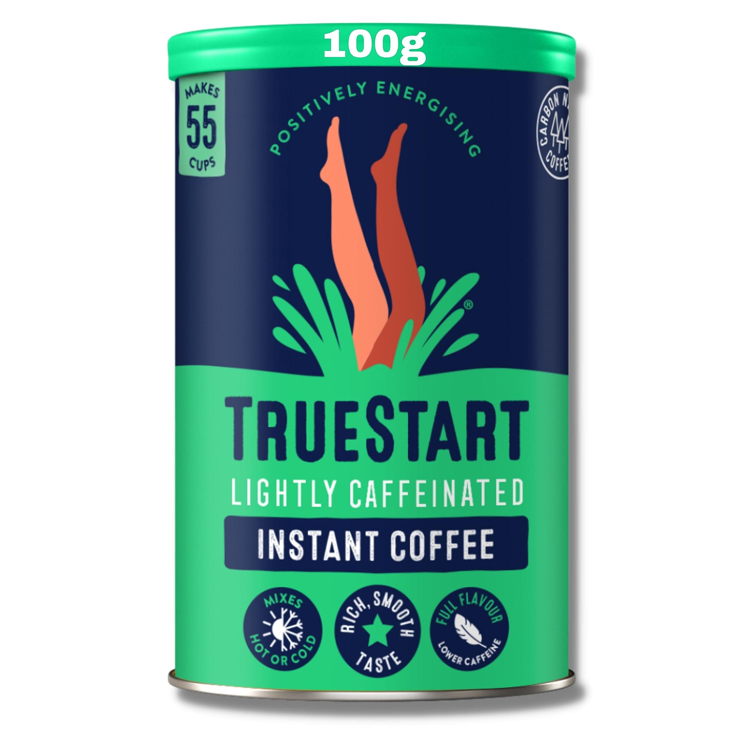 Truestart Lightly Caffeinated Instant Coffee, 100g