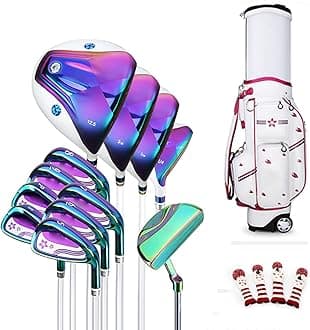 Complete Golf Clubs for Women, Golf Clubs Set, Golf Learning Training Set, Carbon Shaft 12 Clubs, With Cue Bag
