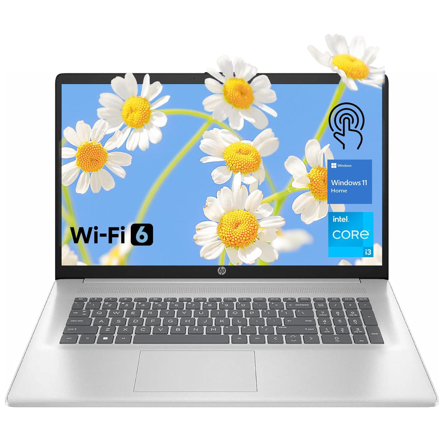 17.3" Touchscreen Laptop for Home, Students, Lifetime Office 365 for The Web, Intel i3 CPU, 16GB RAM, 512GB PCIe + 128GB eMMC SSD, w/Copilot, Webcam Privacy Shutter, Wi-Fi 6, Win11 Home, No Mouse