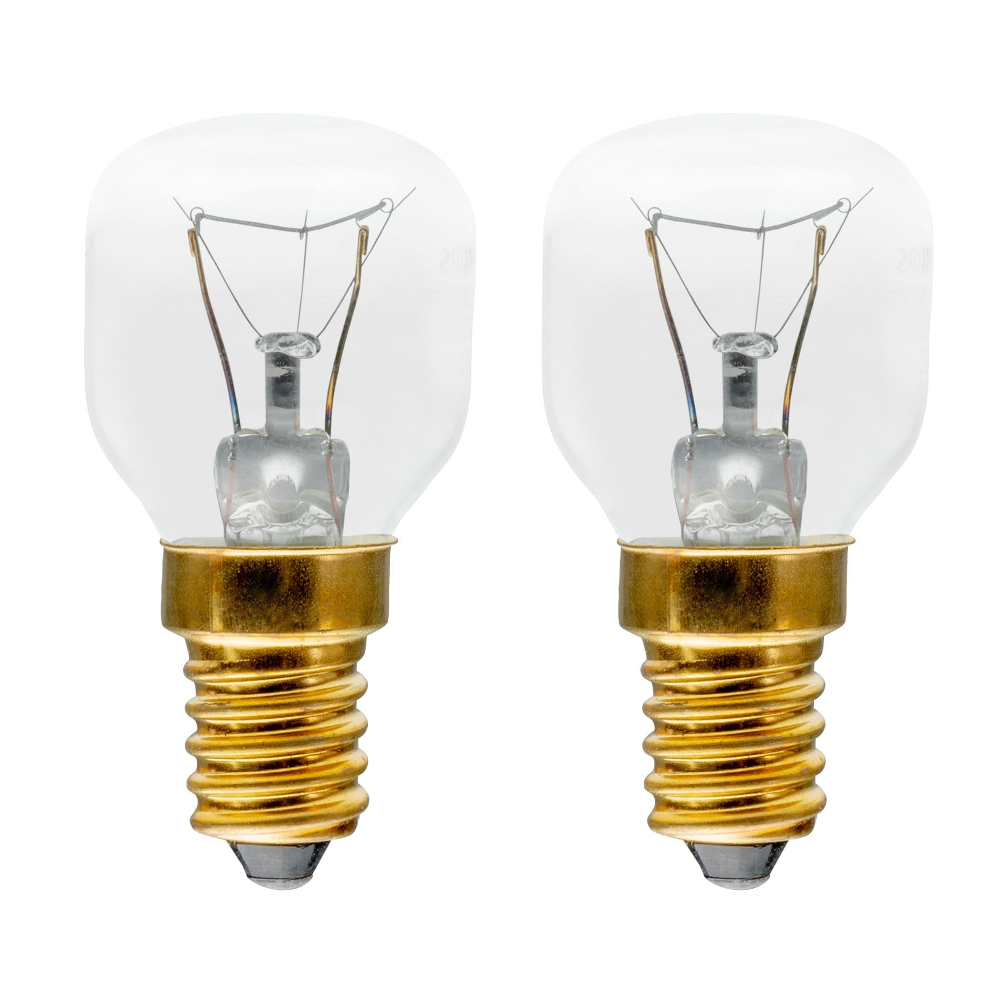 PHILIPS 2 x Oven 40w Lamp SES E14 Small Screw Cap 300° Cooker Light Bulb Fits AEG/Bosch/Siemens/Neff/Hotpoint, gold