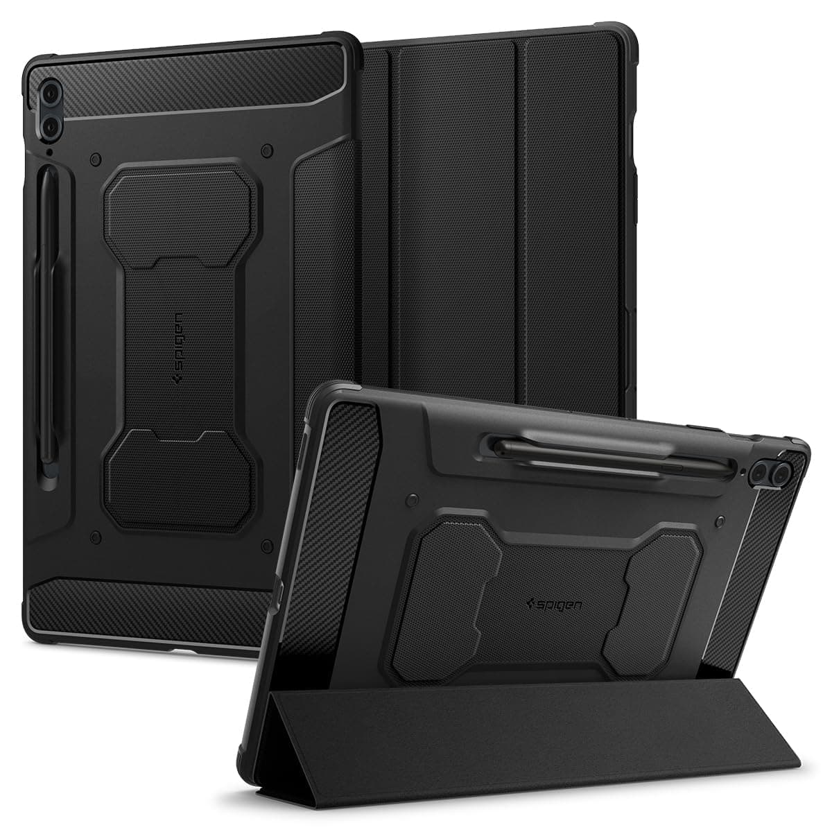 Rugged Armor Pro Case Compatible with Samsung Galaxy Tab S10+ Plus (2024), Samsung Galaxy Tab S9+ Plus (2023) - Black