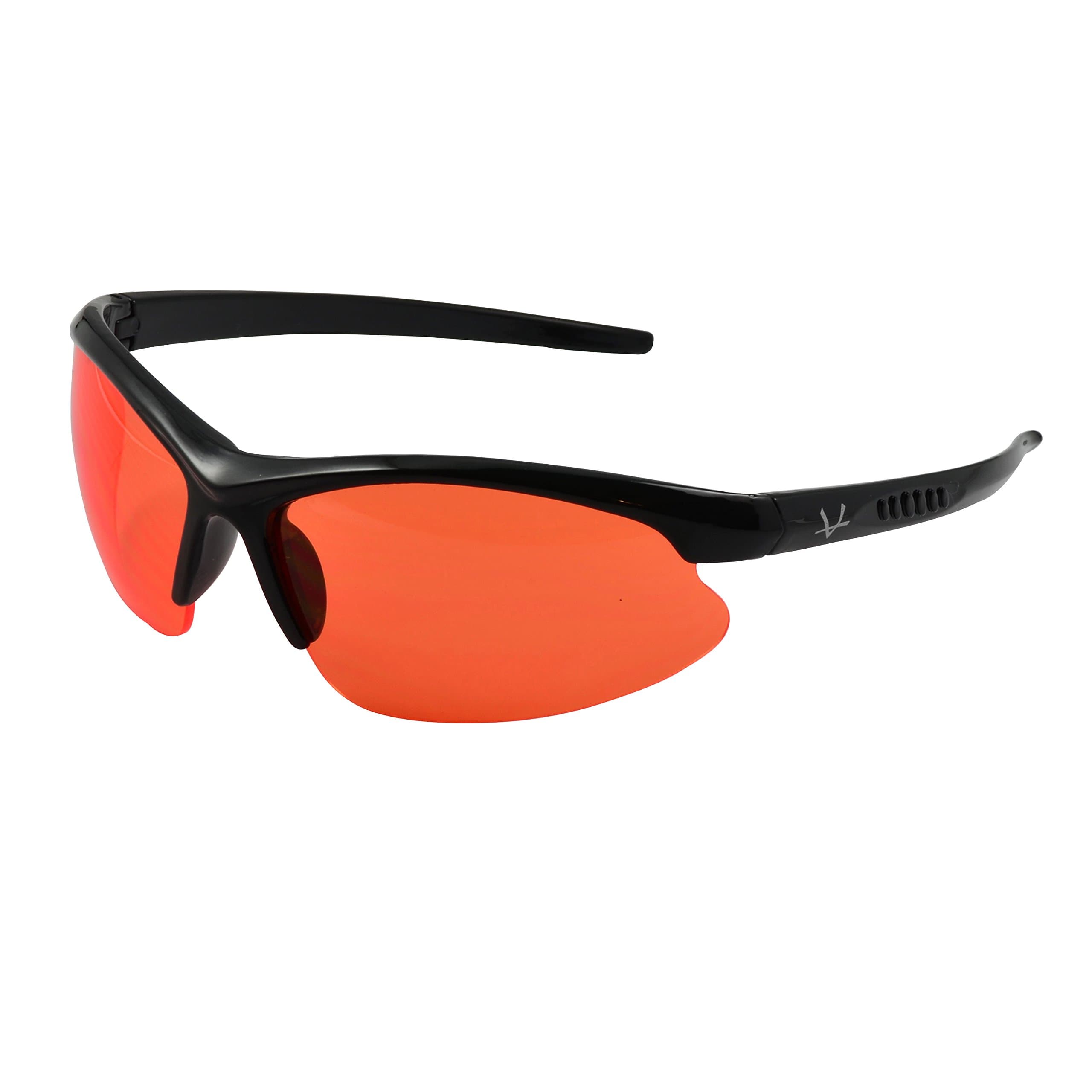 OX Legacy Orange Wraparound Blue Light Blocking Glasses, 76mm Black Frame