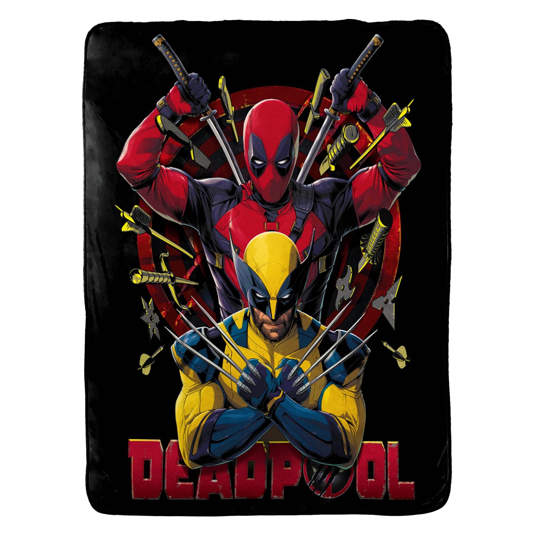 Disney Deadpool 100 x 150 cm Soft Plush Throw Blanket – Cozy, Warm, and Perfect for Kids or Adults - Target Practice Design