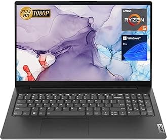 LenovoV15 Laptop, 15.6" FHD Display, AMD Ryzen 5 5500U Hexa-core Processor (Beat Intel i7-1065G7), 8GB RAM, 512GB SSD, HDMI, RJ45, Numeric Keypad, Wi-Fi, Windows 11 Pro, Black