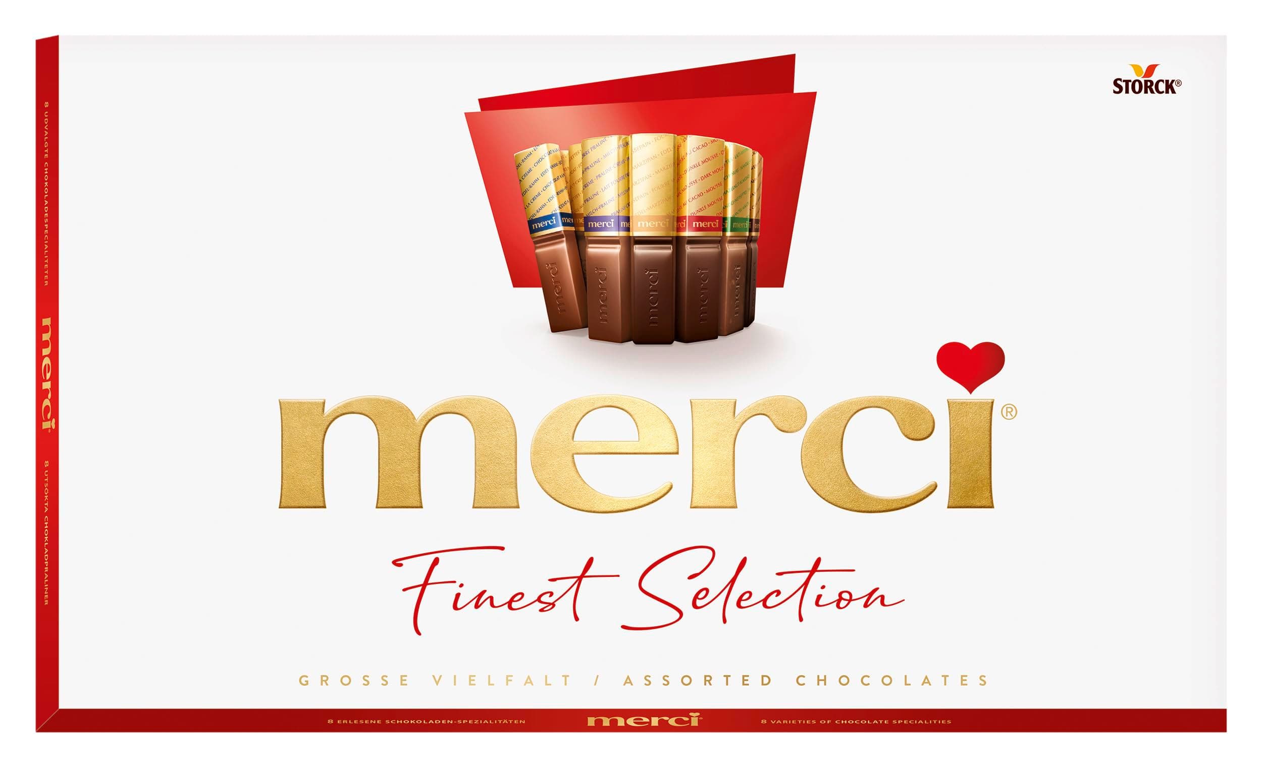 Finest Selection Assorted Chocolates, 400g - Variety Pack Chocolate Gift Box - Includes Milk, Praline, Hazelnut & Dark Chocolate