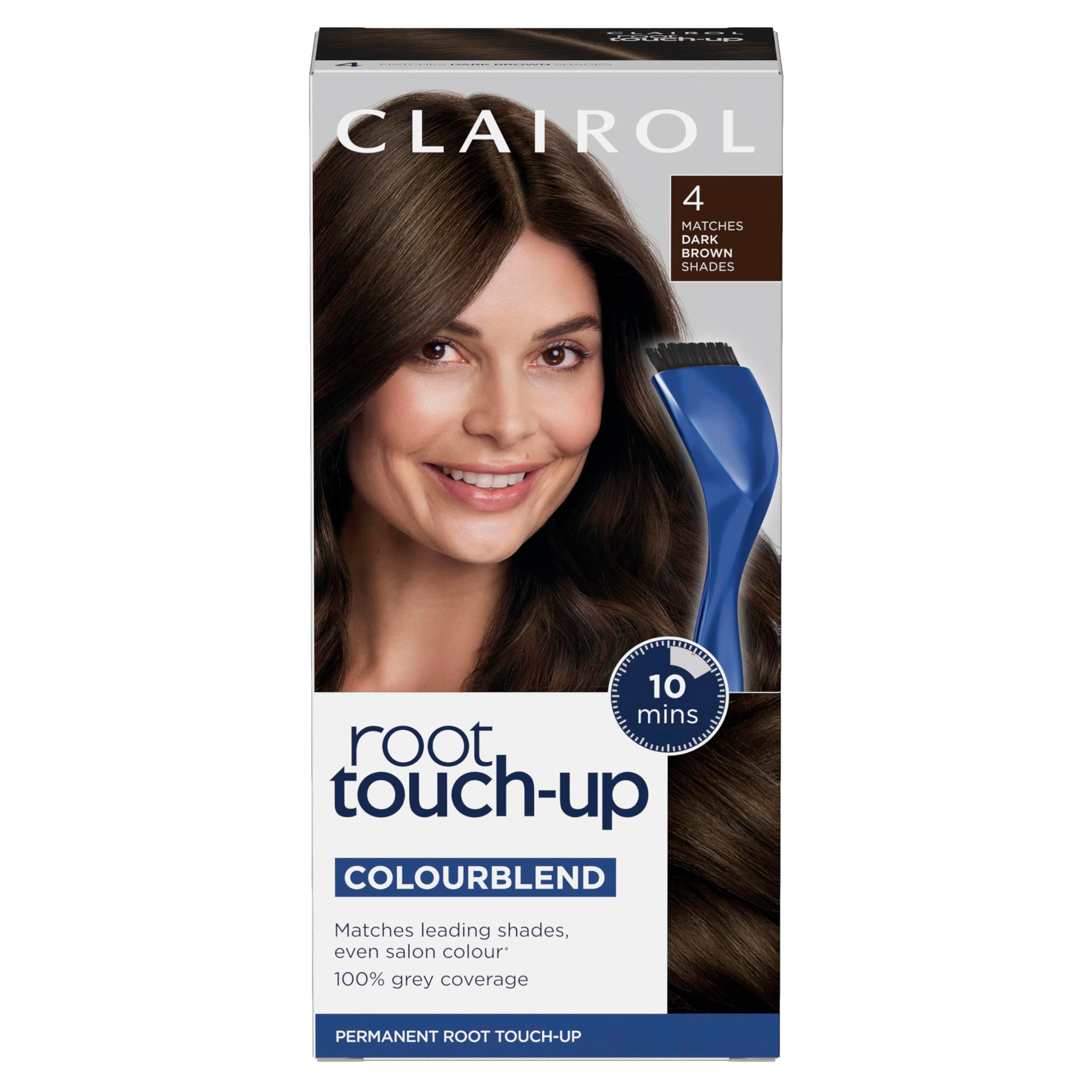 Root Touch-Up Permanent Hair Dye, 4 Dark Brown (Packing May Vary)