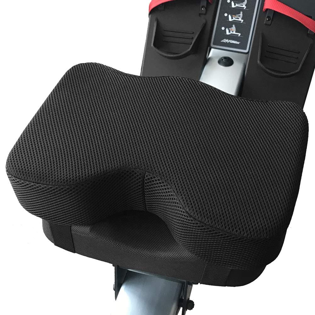 weffort Rowing Machine Seat Cushion Fits Concept 2 with Thicker Memory Foam, Washable Cover, and Straps- Works Great with Exercise Recumbent Stationary Bike