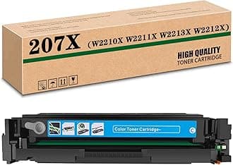 Compatible W2210X W2211X W2213X W2212X 207X High-Capacity Toner Cartridge, Works for HP M255dw M255nw MFPM282nw MFPM283fdn MFPM283fdw Printers Cyan*1