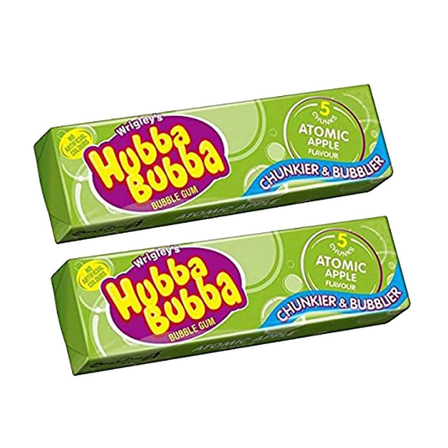 Hubba Bubba Chunky and Bubbly Bubble Gum Apple Flavour, 2 Pack, 2 x 35 g