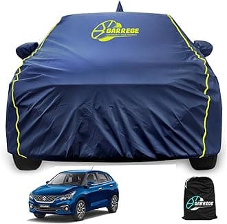 - Waterproof Car Body Cover for Maruti Baleno 100% All Weather Proof with Mirror & Antenna Packet & Full Bottom Elistic, Triple Stitching with 100% Nail Proof Cover Navy Blue